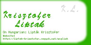 krisztofer liptak business card